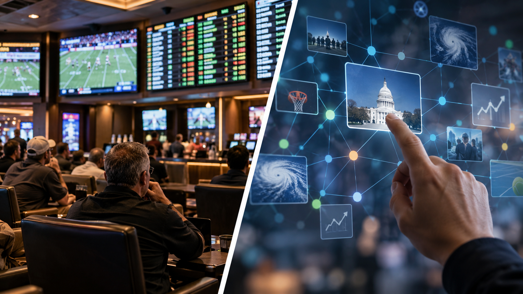 Editorial illustration for Prediction Markets Sportsbooks: How Competition Is Being Framed