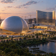 Editorial illustration for Sphere National Harbor Renderings Show a Venue Larger Than Its ‘Mini Sphere’ Label
